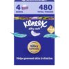 Ultra Soft Facial Tissue Regular (Pack of 4), 3 ply, White, 480 Count (Pack of 4 FLAT BOXES)