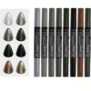 ULTWAT Dual-head Metallic Marker-Water-Based Model Painting Pen for Model Skeleton&Inner Frame Detailing,Fine&Broad Tip Set (Full Set:DMM40/41/42/43/44/45/46/47 (8 PCS))