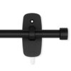Umbra Cappa Adhesive Curtain Rod, No Drill, 16 to 28 Inches, Black