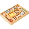 Umilife Extra Large Bamboo Desk Drawer Organizer, Wood Junk Organizer Tray with Adjustable Dividers, Anti-Skip Storage Organization in Office Bathroom Drawer for Vanity, Makeup, 17" x 12"