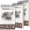 Umriox Sketch Pads for Drawing, 5.5" x 8.5" Small Sketchbook, 3-Pack