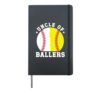 Uncle Of Ballers Proud Baseball Softball Uncle Hardcover Journal, Black
