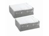 Under Bed Storage 2Pack,2 Compartment,26x21x10 in,Zippered,Gray,Padded Top