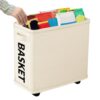 Under Desk Storage, Utility Cart, Designed with Foldable Wheels, Organizer