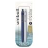 uniball™ Zento Gel Pens, Black Ink, 0.7mm Medium Point, Retractable, 2 Count, Smooth Writing, Quick-Drying, No Smear, No Bleed, Muted Barrel Colors