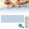 UnicornMAG Kids Magic Water Drawing Poster, Reusable Mess-Free Water Doodle Mat with Teak Wood Frame & Interchangeable Canvas, Auto Erase After Drying, Educational Art Toy Gift for Boys & Girls