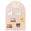 UNICRAFTALE 1 Set Arched Felt Bulletin Board 6-Panel Tile-Style Design Bisque Removable Felt Pin Bulletin Board for Office Home Wall Decor and Photo Display 35.4x23.6x0.37 Inch