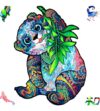 UNIDRAGON Wooden Puzzle for Adults - Serious Panda Jigsaw Puzzle - 215 pcs