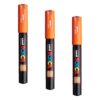 uni® POSCA PC-1M Water-Based Paint Markers, Extra Fine Tip (0.7mm), Orange (Pack of 3)
