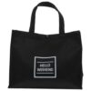 Unomor Foldable Grocery Tote Bag Large Capacity Oxford Cloth Black