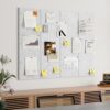 Uoisaiko Felt Bulletin Board for Wall, 48" x 36" Large Pin Board (12 Pack), Traceless Removable Adhesive Cork Board Alternative with 60 Pushpins for Office Decor, Room Decor, Gray