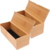 Uonlytech 2pcs Storage Box with Lid for Glasses and Keepsakes