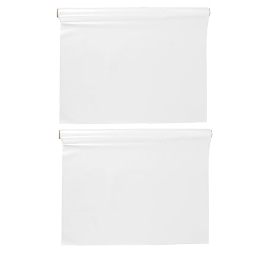 Uonlytech 2 Rolls Peel and Stick Whiteboard Wall Sticker Roll 18x197 in Removable Dry Erase Board with Pp Material, Easy to Write and Erase, for Office Meetings or Temporary Wall Chalkboard
