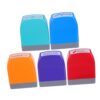 Uonlytech 5pcs Self-Inking Teacher Stamps for Grading Papers and Student Assignments with Motivational English Messages, Plastic Rectangular Design for Elementary School Classroom Activities