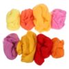 Uonlytech 8pcs Needle Felting Wool Assorted Multi Colored Wool Roving for Handicrafts and DIY Projects Easy Shaping for Ornaments and Plant Decorations Random Color