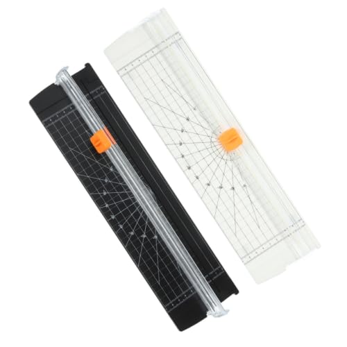Uonlytech Paper Cutter Trimmer and Abs Body with Stainless Steel Blade 2pcs Portable A4 Lightweight and Compact Design for Clean and Straight Cuts for Crafting for School and Home Use
