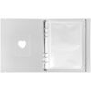 Uonlytech Photo Album Loose-Leaf Pages Binder with 25 Practical Waterproof Pp Sheets Modern Simple Style Photo Sheet Protectors for Cards and Storage