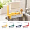 Updated Telescopic Sink Storage Rack, New Adjustable Telescopic Sink Rack (Yellow)