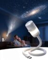Upgraded Plug Play Galaxy Star Projector Night Light, 5D Holographic HD Ocean Wave Starry Sky Projector, USB Ceiling Projector Lamp for Bedroom Home Decor