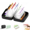 Upgrade Waterproof Pill Pouch Set with 14 Reusable Clear Zipper Pouches (Black)