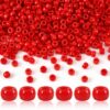 UPINS 1200Pcs Red Pony Beads 6x9mm Christmas Kandi Bead for Jewelry Making