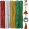 UPINS 240 Pcs Pipe Cleaners Set Christmas, Chenille Stems for Crafts