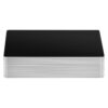 UPOUART 300pcs Black Aluminum Metal Business Card Blanks 3.4x2in for Laser Engraving, 0.2" Thick Blank Name Plates for DIY Designs and Professional Calibration Tasks