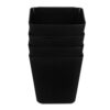 UPOUART 4pcs Hanging Cup Holder for Rolling Cart Accessories, Black Plastic Wall-mounted Storage Container, Space Saving Organizer for Art Craft Supplies and Kitchen Storage Baskets