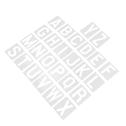 UPOUART Inch Letter Stencils for Painting and Crafts, PVC Plastic Alphabet Templates with Razor-Sharp Outlines, Dual-Sided Practice Board, Easy to Trace for Wall, Fabric, and Rock,