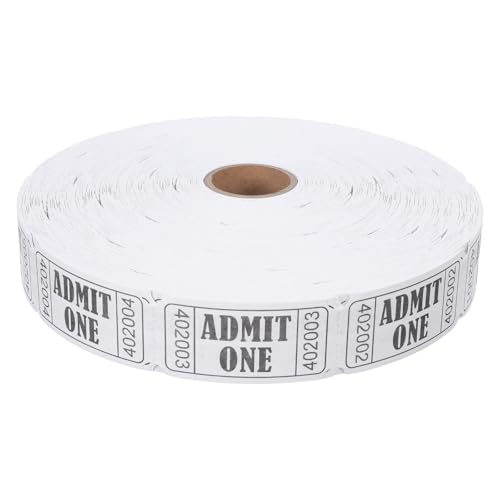 UPOUART Raffle Tickets Roll for Events with Numbered, Enduring Print on White Paper, Stylish Design for Food Drink and Large Parties, Efficient Entry Management and Time-Saving Ticket Roll