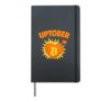 Uptober Bitcoin Heart Cute Comic Crypto Fly To The Moon Hardcover Journal, Black
