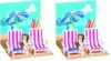Up With Paper 3D Pop Up Greeting Card - BEACH CHAIRS, Multicolor, 5.5 x 5.5 (UP-WP-611) (Pack of 2)