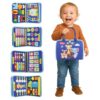 URBAN TOYS Toddler Busy Board for Kids Ages 3+, Montessori Busy Book, Sensory Learning Toy for Fine Motor Skills, Toddler Travel Essential for Airplane & Car, Gift for Boys & Girls