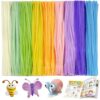 URSDIART 450pcs Pastel Pipe Cleaners, 9 Colors Assorted Chenille Stems