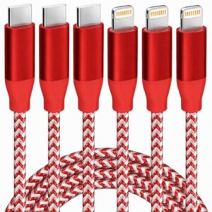 USB C to Lightning Cable 3 Pack 6FT Apple MFi Certified iPhone Fast Charger Fast Charging Type c to Lightning Cable for iPhone 14 13 12 11 Pro Max Xr Xs 8 and More