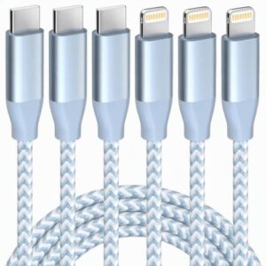 USB C to Lightning Cable 3 Pack 6FT Apple MFi Certified iPhone Fast Charger Fast Charging Type c to Lightning Cable for iPhone 14 13 12 11 Pro Max Xr Xs 8 and More