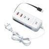 USB Power Strip for Multiple Devices 2USB 2PD Ports 5V1A PD66W Flat Plug