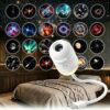 USB Star Projector Night Light, Romantic Galaxy Lamp for Car Bedroom Party, 24 Films Included