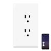 UseeLink zigbee Smart Socket Outlet 2 AC Individual switches Neutral Wire is Required hub is Required compatiable with Tuya Smart Life app Home Assistant SmartThings Works with Alexa Google Home ETL