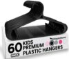 Utopia Home Kids Hangers 60 Pack – 11 Inch Non-Slip Baby Hangers Black