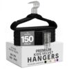 Utopia Home Kids Velvet Hanger 150 Pack – 11" Premium Baby Hangers - Black