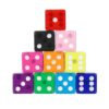 uxcell 100Pcs Acrylic Dice, 19mm/0.75" Translucent D6 Dice, 6 Sided Square Rounded Edge for Board Table Games Birthday Theme Party Supply, 10 Colors
