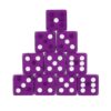 uxcell 100Pcs Acrylic Dice, 19mm/0.75" Translucent D6 Dice, 6 Sided Square Rounded Edge for Board Table Games Birthday Theme Party Supply, Purple