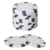 uxcell 10Pcs 11.5 Gram Poker Chips Bulk Striped Plastic Poker Chips White
