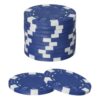 uxcell 10Pcs 11.5 Gram Poker Chips Bulk Striped Plastic Poker Dark Blue