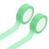uxcell 2 Rolls Colored Washi Tape, 11 Yards x 0.6" Colored Masking Tape Painters Tape, Decorative Masking Tape for Arts & Crafts Labeling DIY Scrapbooking Gift Wrapping, Bright Green