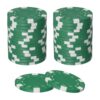 uxcell 30Pcs 11.5 Gram Poker Chips Bulk Striped Plastic Poker Chips Green