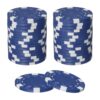 uxcell 30Pcs 11.5 Gram Poker Chips Bulk Striped Plastic Poker Dark Blue