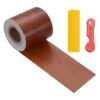 uxcell Wood Grain Repair Tape, 2 Inch x 33 ft Self Adhesive Grain Repair Patch with Scraper, Waterproof Wooden Vinyl Wrap for Furniture Floor Cabinet Door Scratch Repair, Red Wood