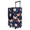 UXMEP Rolling Shopping Tote Bag with Wheels, Foldable Grocery Cart Bag, Collapsible Utility Tote for Market, Shopping, Laundry & Travel, Stylish Patterned Gift for Women, Mom & Seniors, BUTTERFLY, S